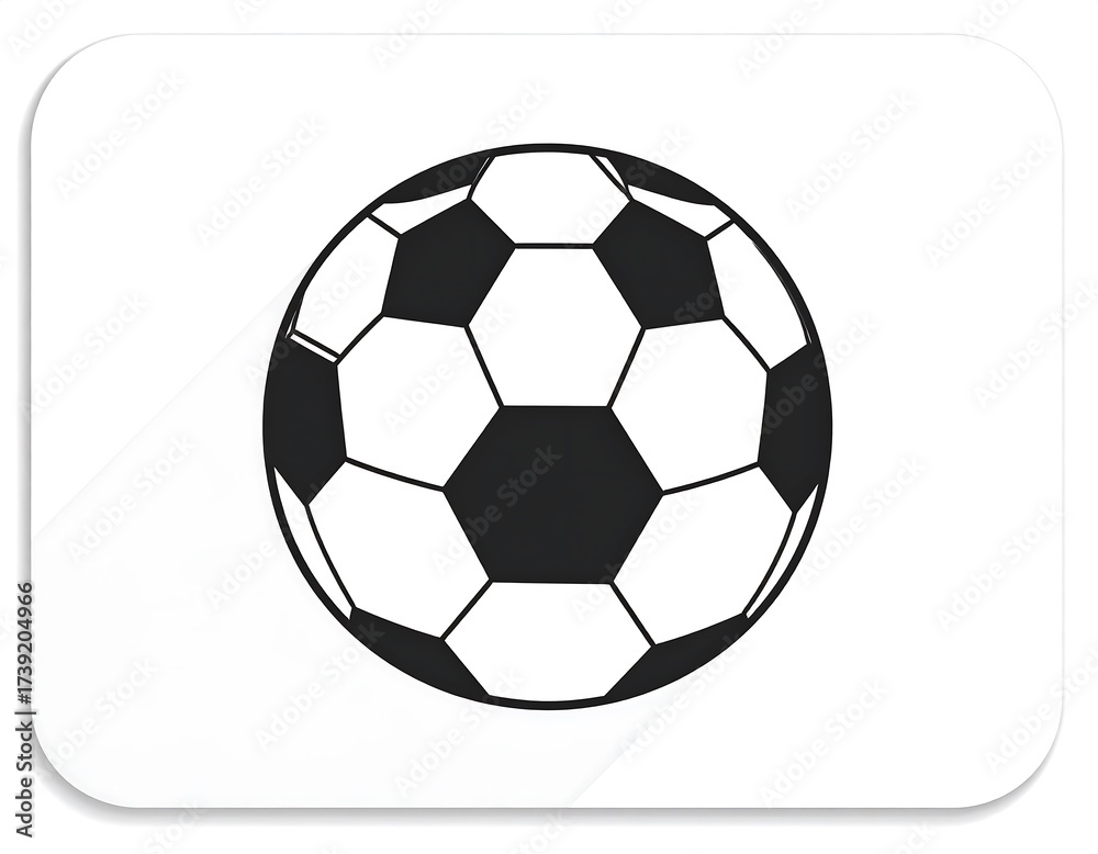 Obraz premium Soccer ball icon with modern and clean design on a white background