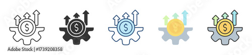 Financial Modeling Icon Set Multiple Style Collection