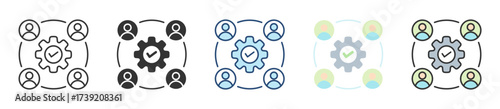 Stakeholder Engangement Icon Set Multiple Style Collection