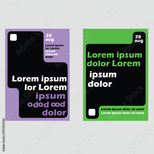 Modern abstract geometric design templates with placeholder text for marketing materials vector