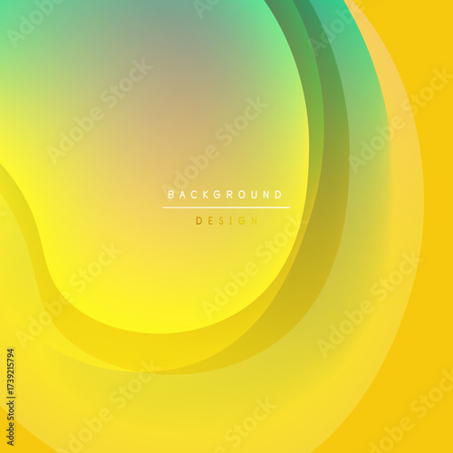 Abstract gradient background. Yellow, green hues blend smoothly. Minimalist design with text overlay. Soft curves create dynamic visual effect.
