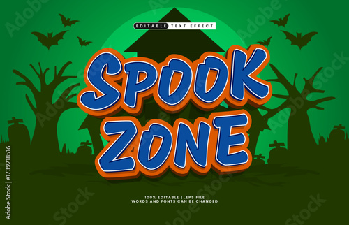 spook zone editable text effect