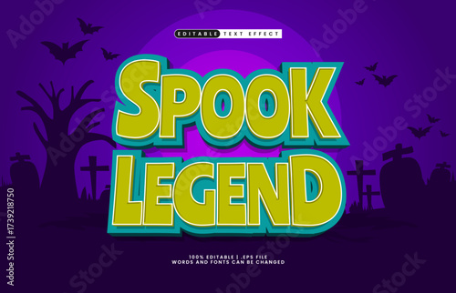 spook legend editable text effect