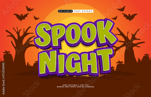 spook night editable text effect