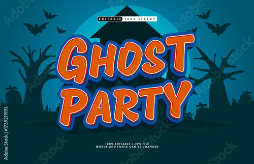 ghost party editable text effect