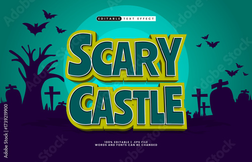 scary castle editable text effect