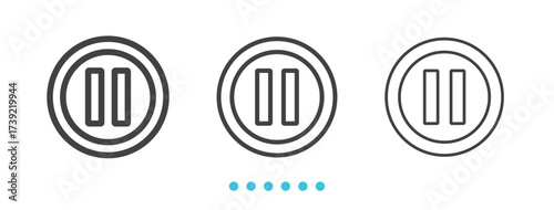 Video Player Icon. Thin linen icon vector.