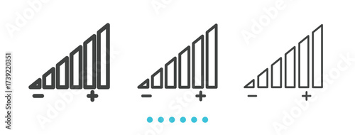 Video Player Icon. Thin linen icon vector.