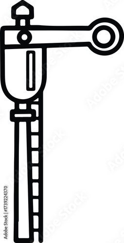 Vector silhouette calipers instrument measuring tool illustration