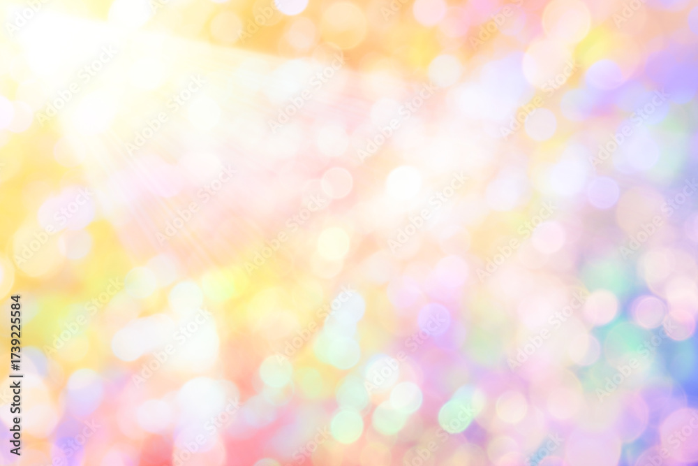Fototapeta premium ボケたカラフルなバックグラウンドに光