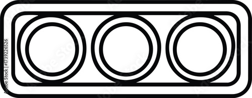 Vector silhouette traffic light symbol signal illustration