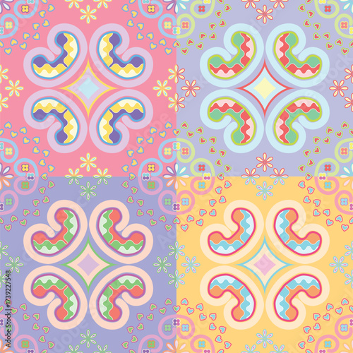 An abstract seamless vector pattern with pink floral elements, vintage swirls, and a textile texture is a lovely design for wallpaper or fabric decoration