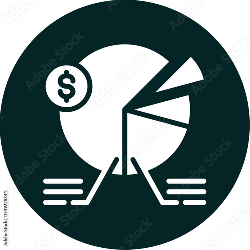 Research icon for market research, website, application, printing, document, poster design, etc