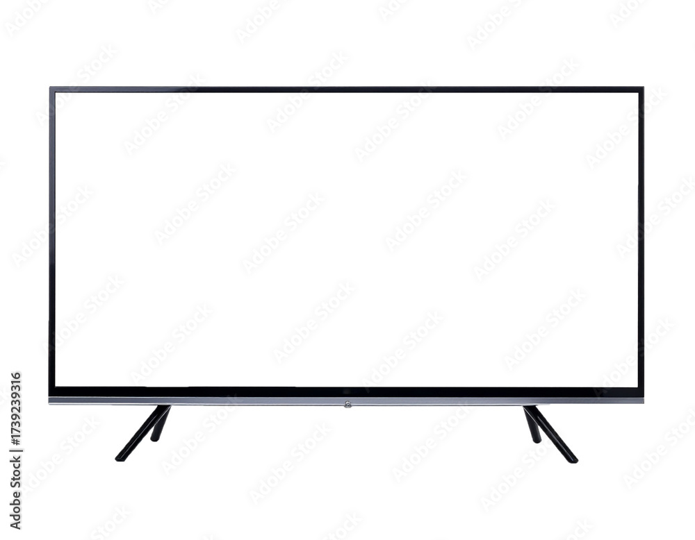 Obraz premium Modern Flat Screen LED Television Isolated on White Background