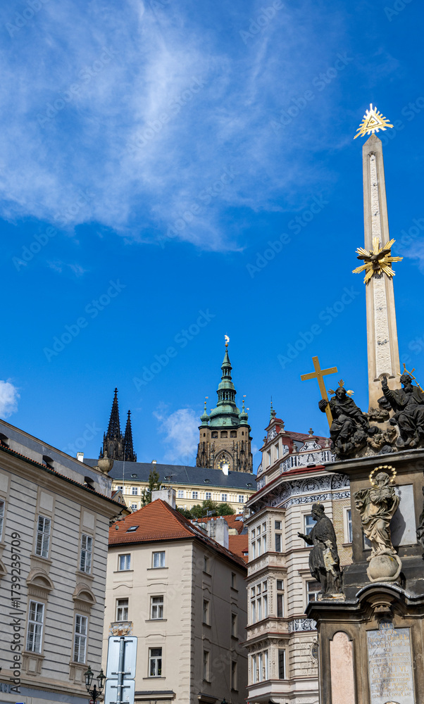 Obraz premium The historical central part of Prague, Czech Republic. View of the city.