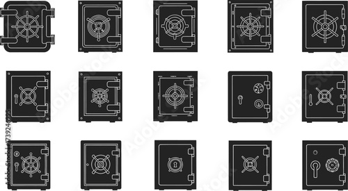 Vector art of safe storage illustration in vector style