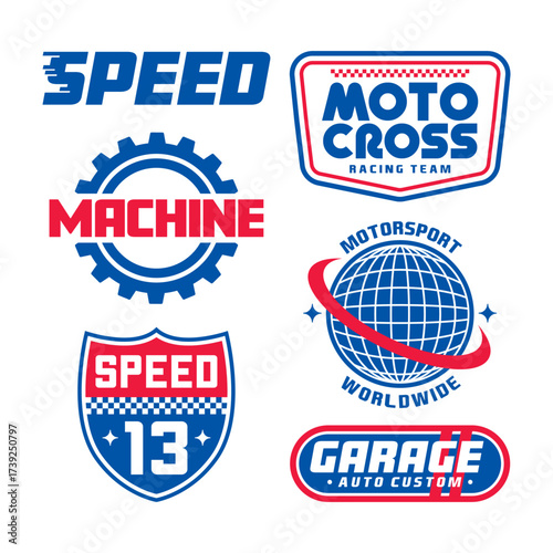 streetwear auto racing logo idea for a clothing brand. Design vector typography for decal auto and t-shirt streetwear clothing y2k style