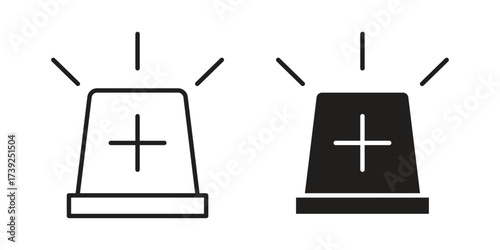 Ambulance siren icon simple vector symbol