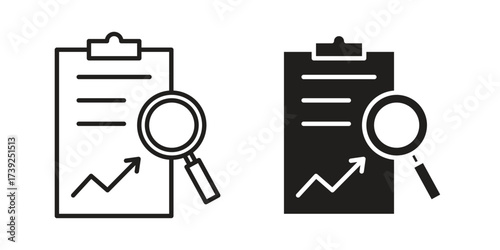 Analytics report icon simple vector symbol
