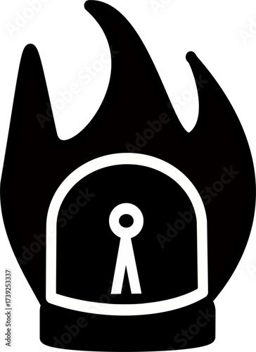 Fire alarm icon. Firefighter alarm light vector icon. Vector graphics and not Artificial Intelligence, logo illustration. Replaceable vector design.