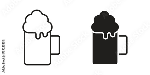Beer mug icon simple vector symbol