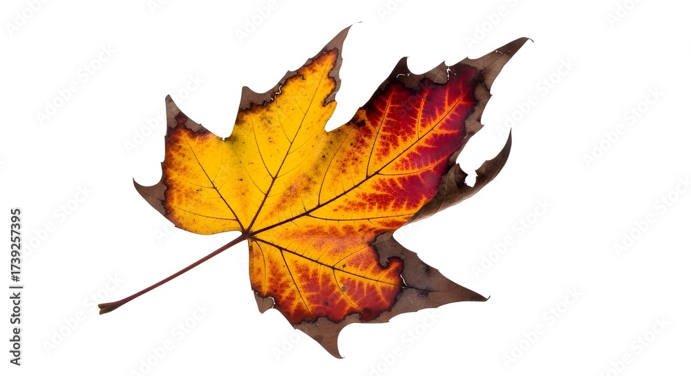 Obraz premium Autumn Maple Leaf Isolated