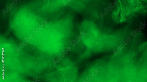 Vivid green abstract smoky texture with soft cloudy gradients and misty vapor effect. Swirling fog and atmospheric haze, ideal for backgrounds, digital art, and abstract design.