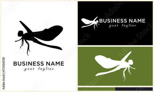 Dragonfly logo design concept.
