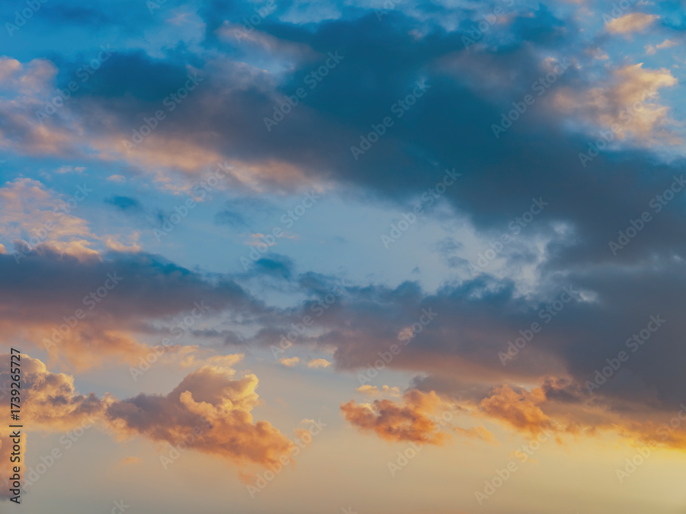 Fototapeta premium colorful sunset clouds