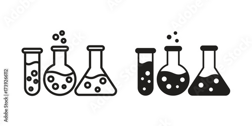 Chemistry icon simple vector symbol
