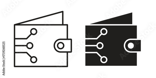 Cryptocurrency wallet icon simple vector symbol
