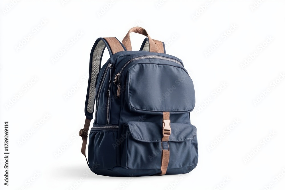 Naklejka premium School Backpack Standing Upright 