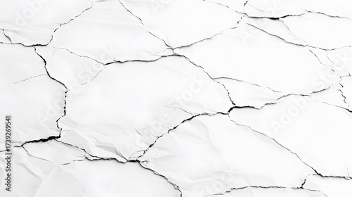 Abstract White Cracked Paper Texture Background