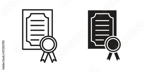 Diploma icon simple vector symbol