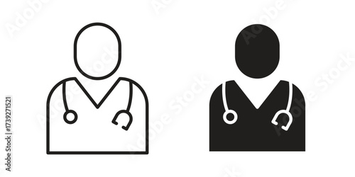 Doctor icon simple vector symbol