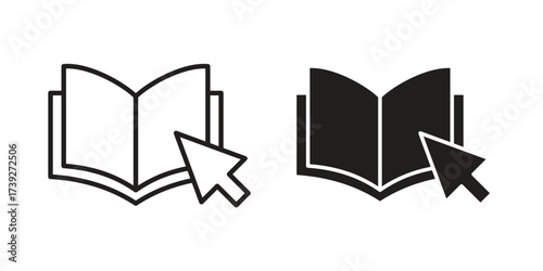 E-book icon simple vector symbol