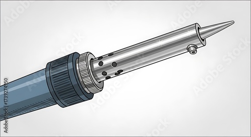 Soldering Iron Tip Close Up Detail.