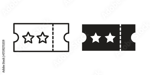 Event ticket icon simple vector symbol