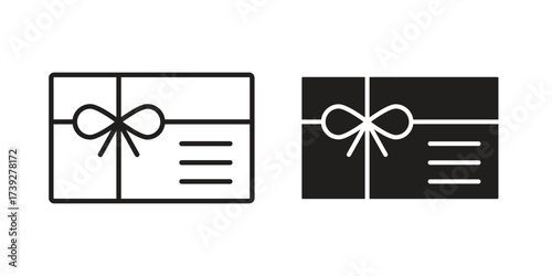 Gift card icon simple vector symbol