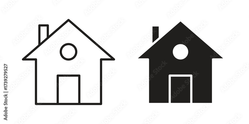 Obraz premium Home icon simple vector symbol