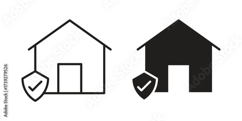 Home insurance icon simple vector symbol
