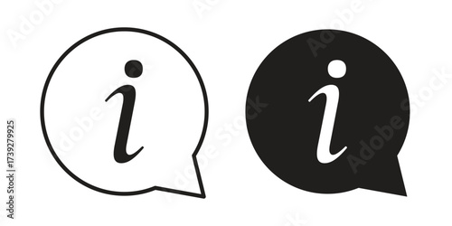 Info icon simple vector symbol