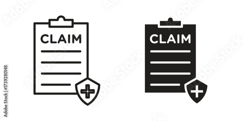 Insurance Claim icon simple vector symbol