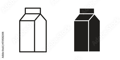 Milk carton icon simple vector symbol
