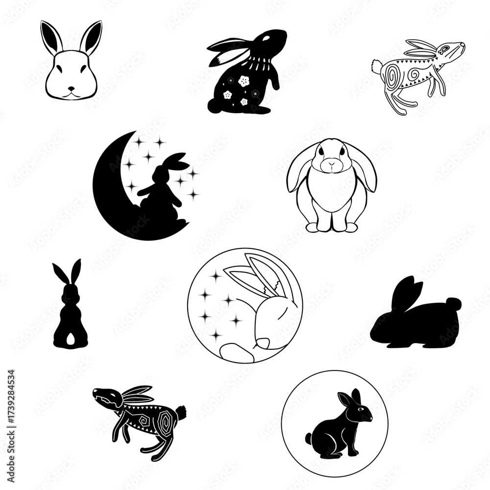 Obraz premium vector rabbit illustration