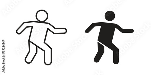 Pedestrian icon simple vector symbol