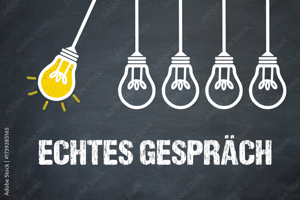 Fototapeta premium Echtes Gespräch