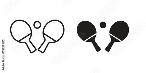 Ping pong icon simple vector symbol