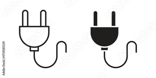 Plug adapter icon simple vector symbol