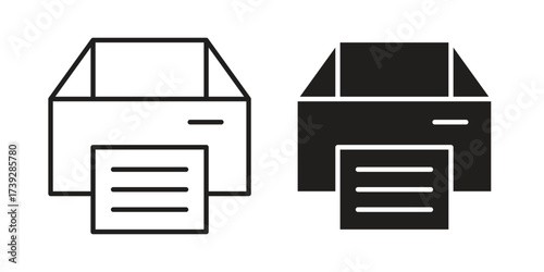 Printer icon simple vector symbol